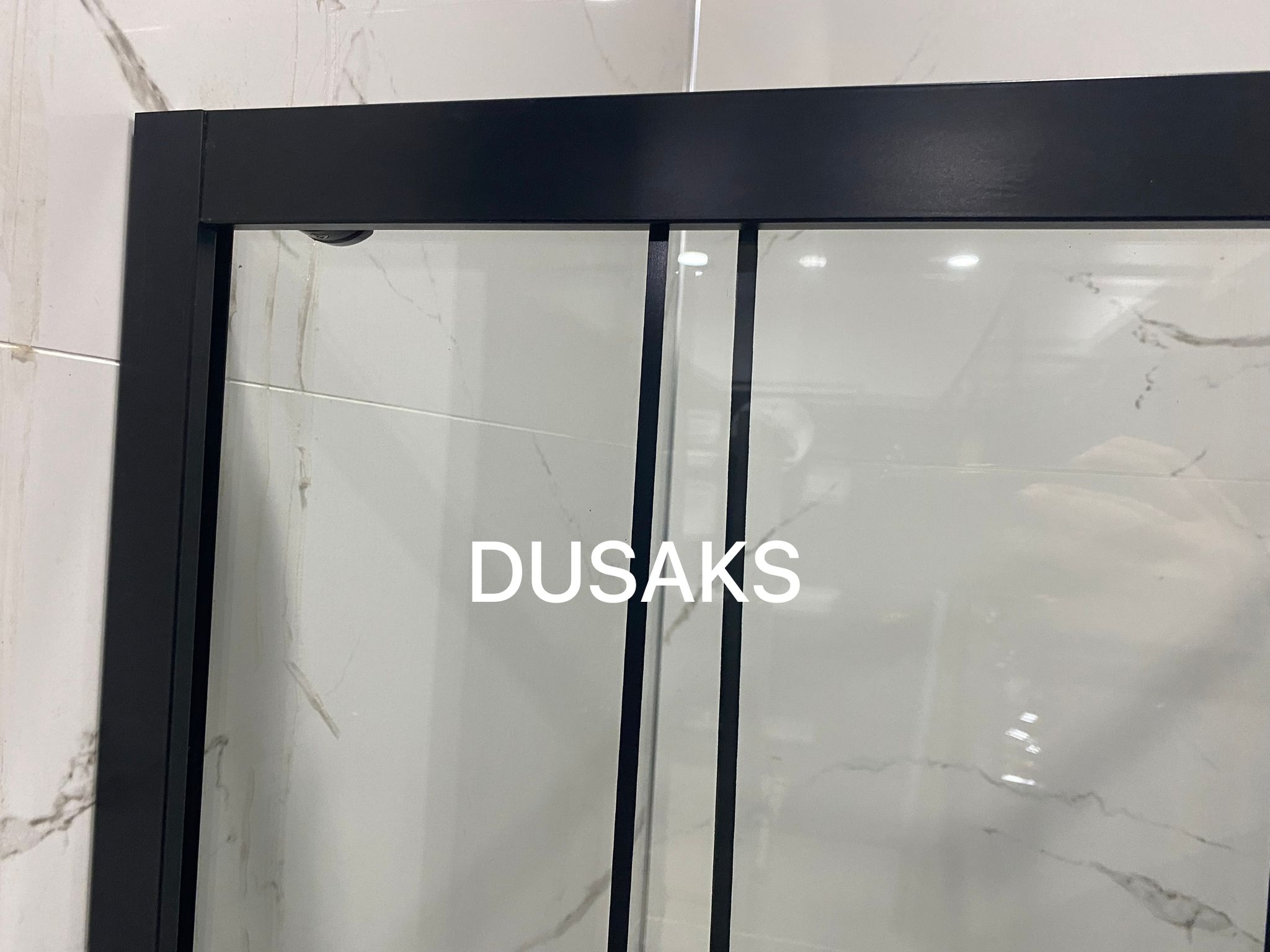 DUSAKS Siyah Duşakabin 5mm Temperli Cam Yükseklik 190 Cm