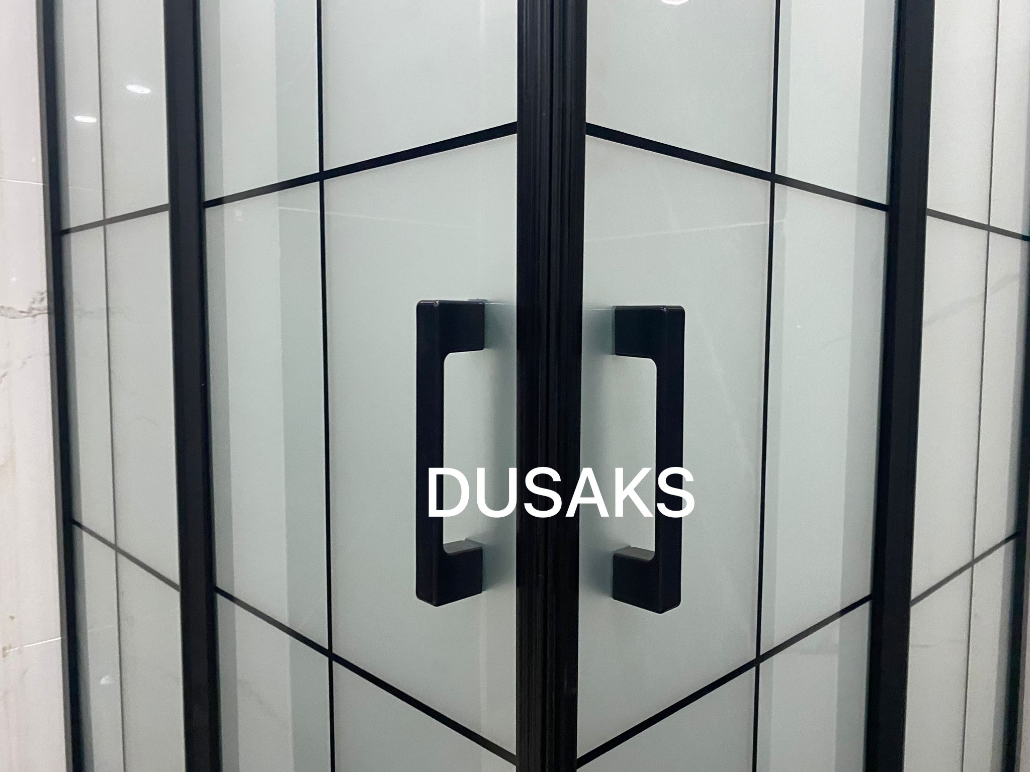 DUSAKS Siyah Duşakabin 5mm Temperli Cam Yükseklik 190 Cm